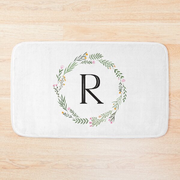 Item preview, Floral letter R monogram designed and sold by JustSeasons.