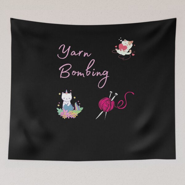 Item preview, Yarn Bombing : funny yarn lover gift, Unicorn Cat lover present designed and sold by Miaberzo.