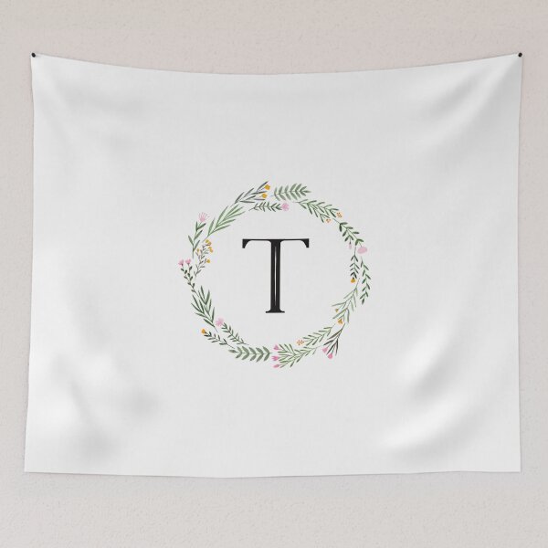 Item preview, Floral monogram letter T designed and sold by JustSeasons.