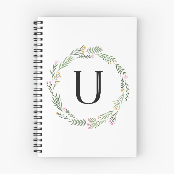 Item preview, Floral letter U monogram designed and sold by JustSeasons.