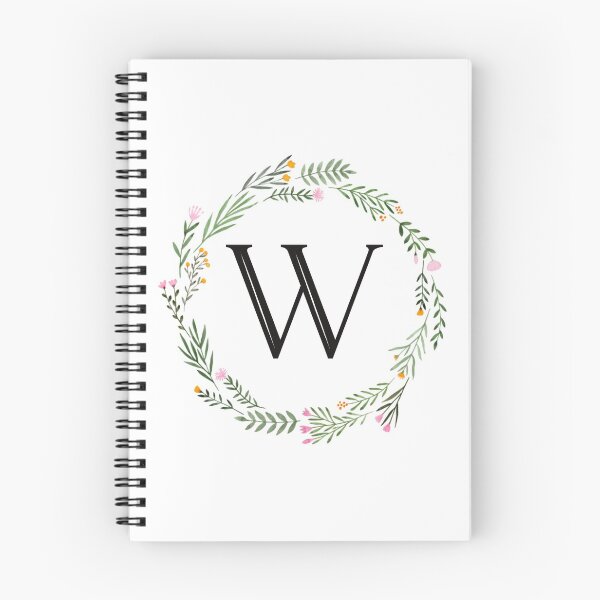 Item preview, Floral letter W monogram designed and sold by JustSeasons.