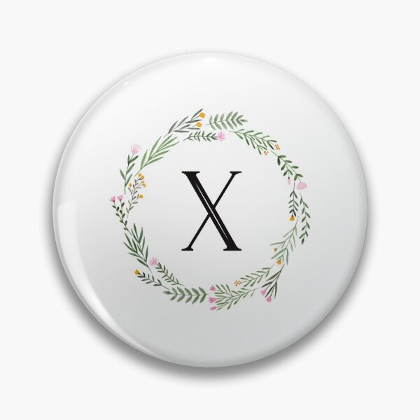 Item preview, Floral letter X monogram designed and sold by JustSeasons.