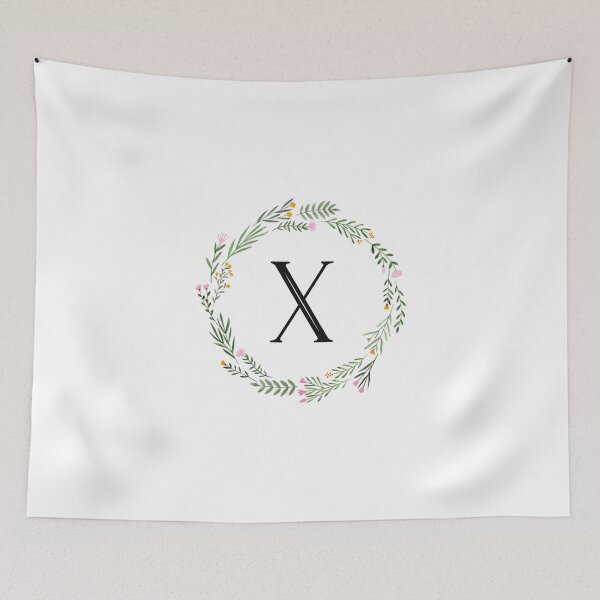 Item preview, Floral letter X monogram designed and sold by JustSeasons.