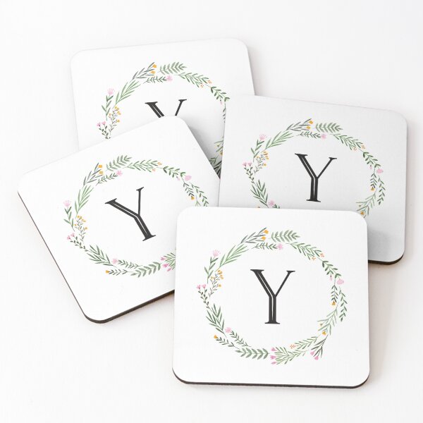 Item preview, Floral letter Y monogram designed and sold by JustSeasons.