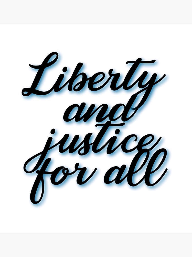 Liberty And Justice For All Sticker By Arty Ihsane Redbubble