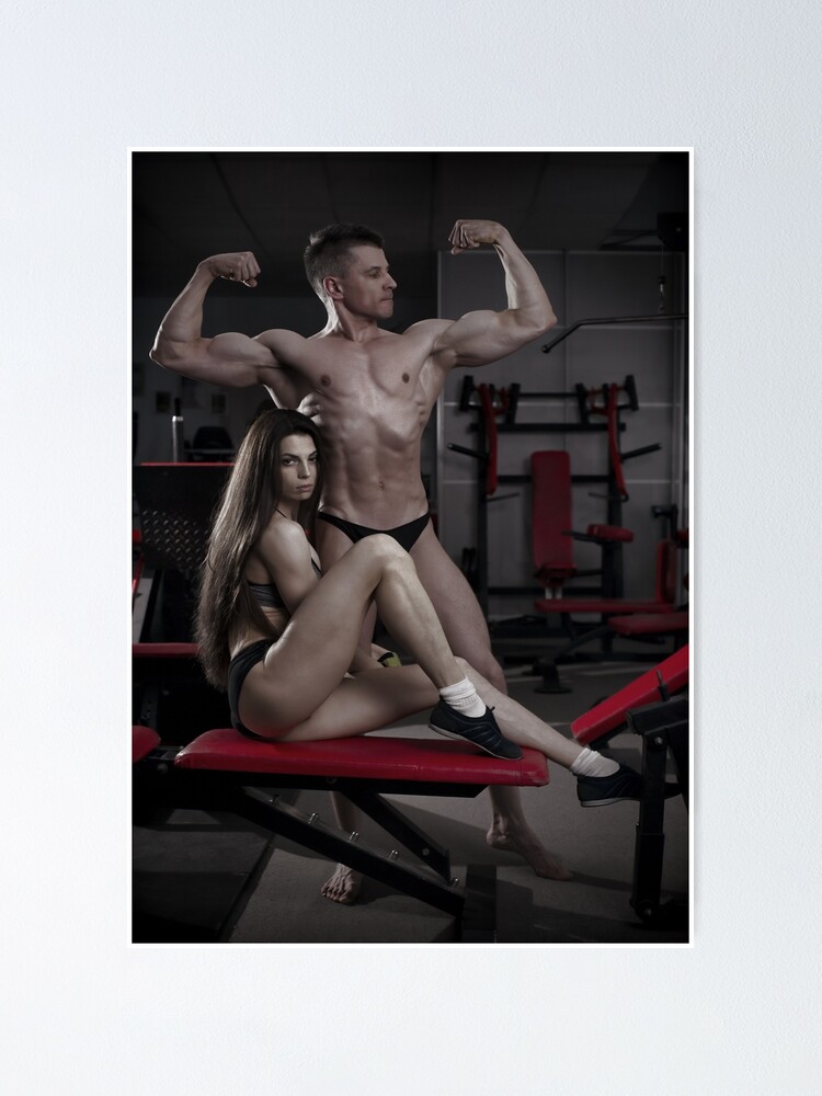 Fitness Couple Posing Gym Poster for Sale by 108dragons