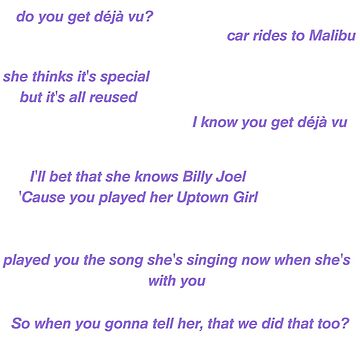 Olivia Rodrigo Lyrics (deja vu)