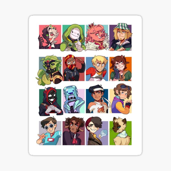 Dream Smp All Members Stickers Redbubble