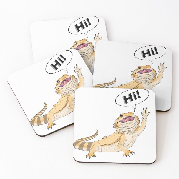 Item preview, Hi! Bearded Dragon design designed and sold by AMackInCheese.