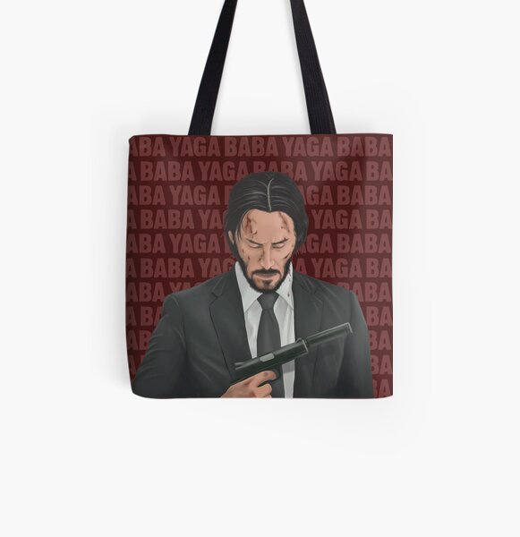 Baba Yaga Wick Bolsa estampada de tela