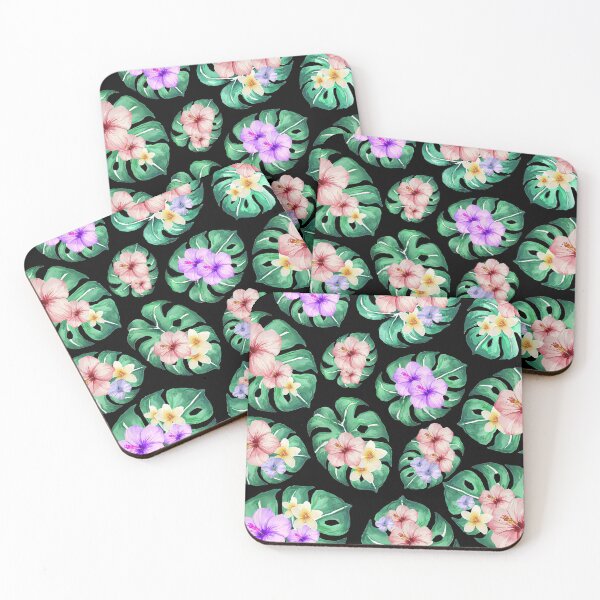 Item preview, Tropical flower leaves designed and sold by cizito.