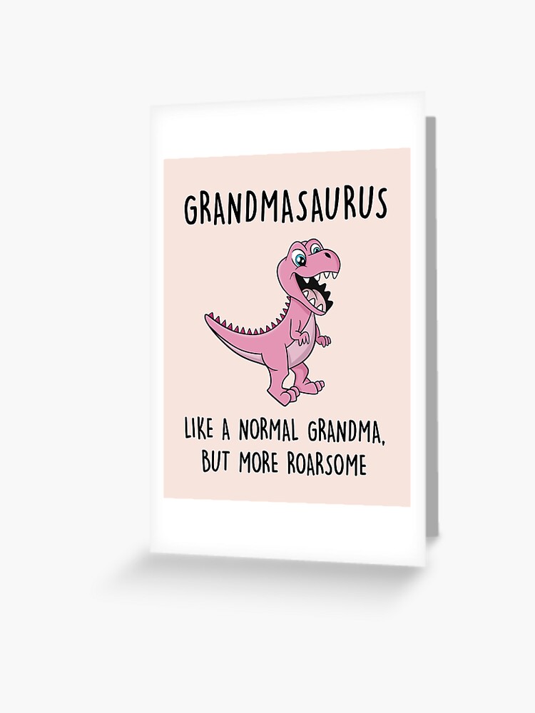 Funny Grandma Birthday Card Grandmasaurus Birthday Card 