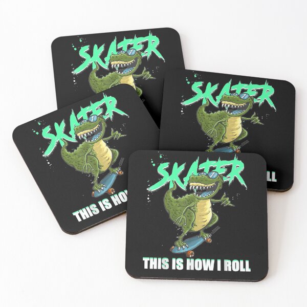 Item preview, Skater T Rex Dinosaur This Is How I Roll Skateboarding Skate  designed and sold by mylahKristian.