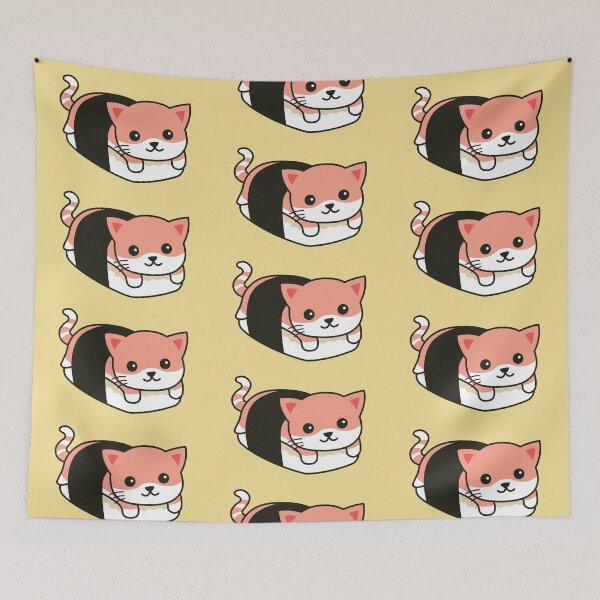 Item preview, Cute Sushi Cat Drawing designed and sold by SLAG-Creative.