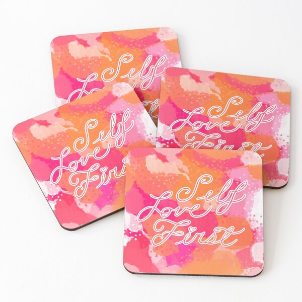 Item preview, Self Love First Pink watercolor  designed and sold by GirlClanCo.