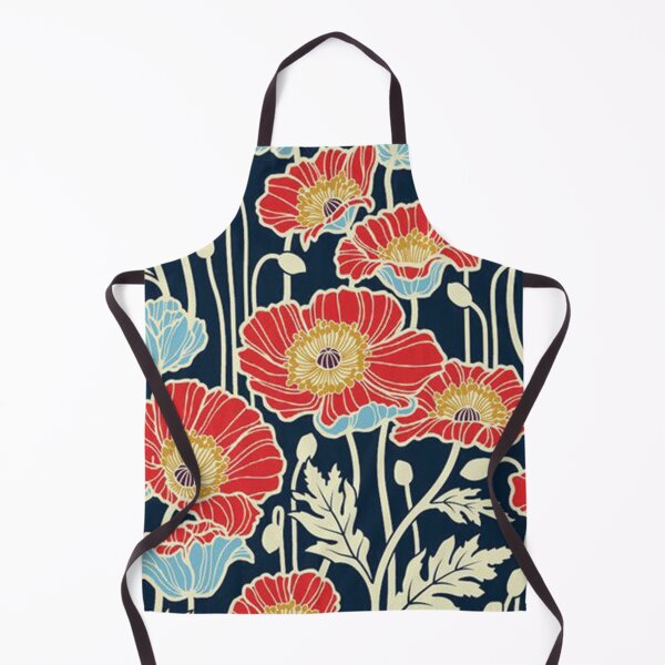Item preview, Red Orange Navy Floral designed and sold by cutehappiness.