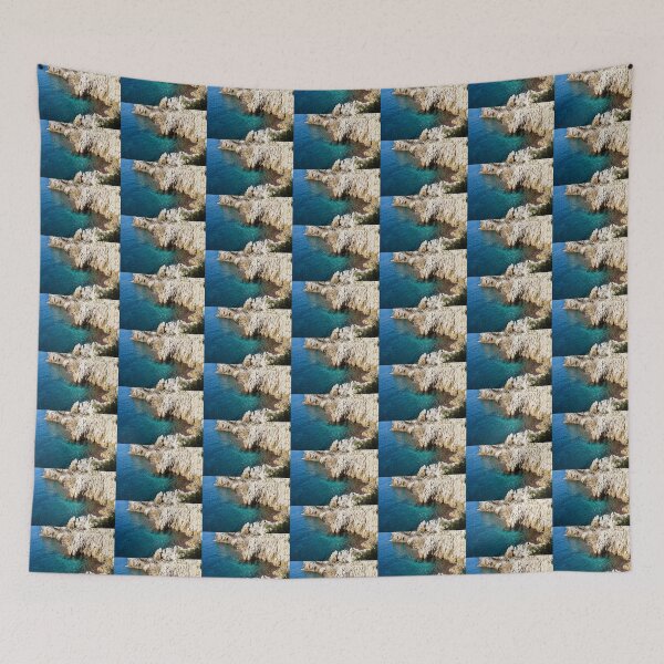 Item preview, Cote D Azur - Silky Mediterranean Cove in the Sunshine designed and sold by Georgia Mizuleva.