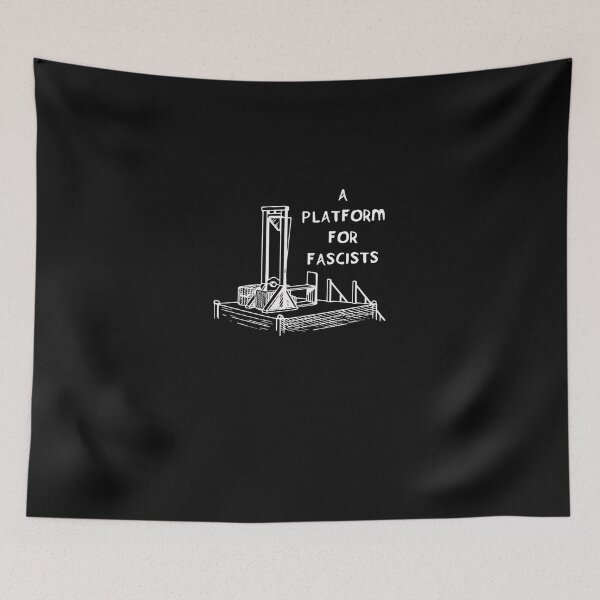 Aperçu de l'œuvre Une plate-forme pour les fascistes - Guillotine, anti-fasciste T-shirt classique créée et vendue par JaneAdams78.