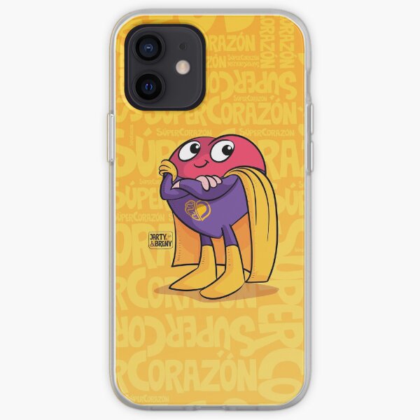Super Héroe Súper Corazón Funda blanda para iPhone
