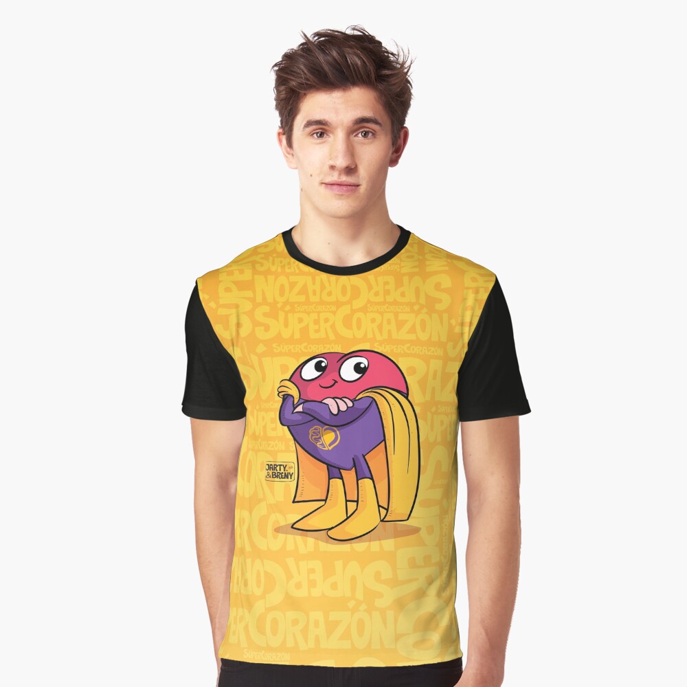 Super Héroe Súper Corazón Camiseta gráfica