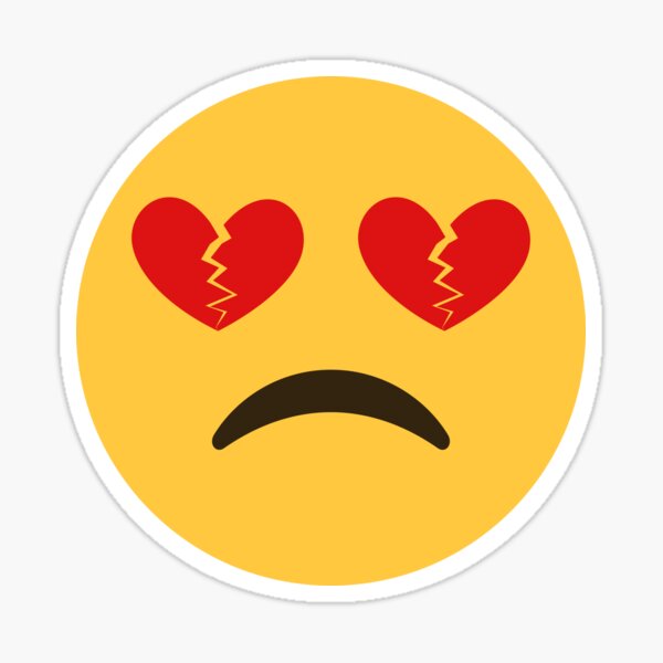 Crying Heart Eye Emoji Stickers Redbubble