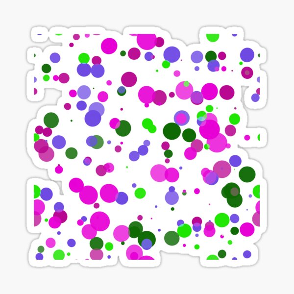 Pink Polka Dot Confetti Sticker