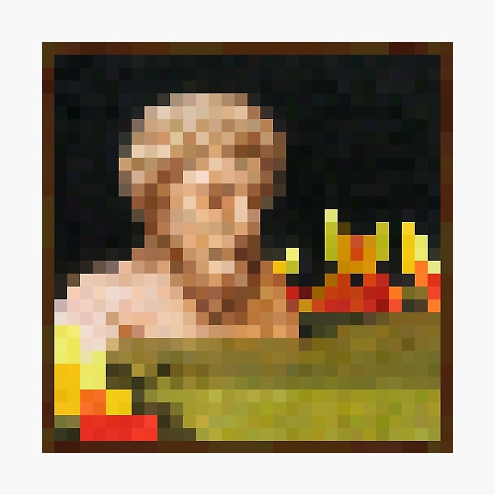 Bust - Minecraft Painting Poster