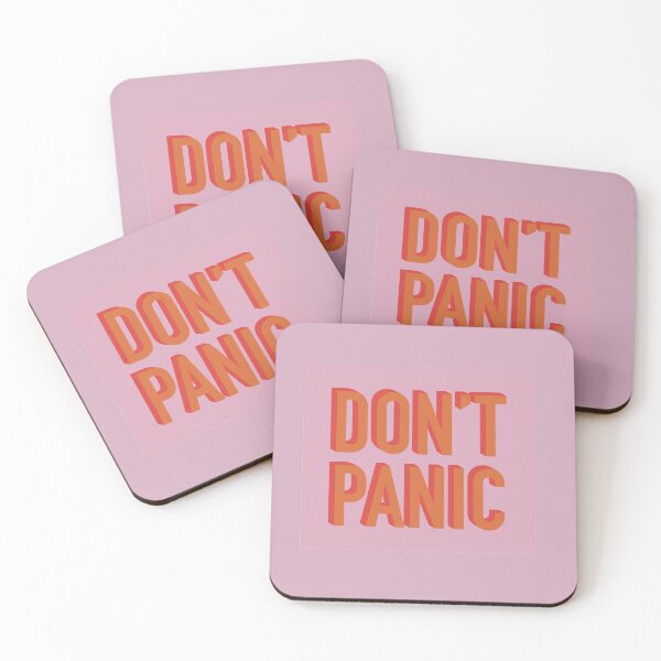 Item preview, Don't Panic hitchhiker's guide to the galaxy quote designed and sold by Robbie R..