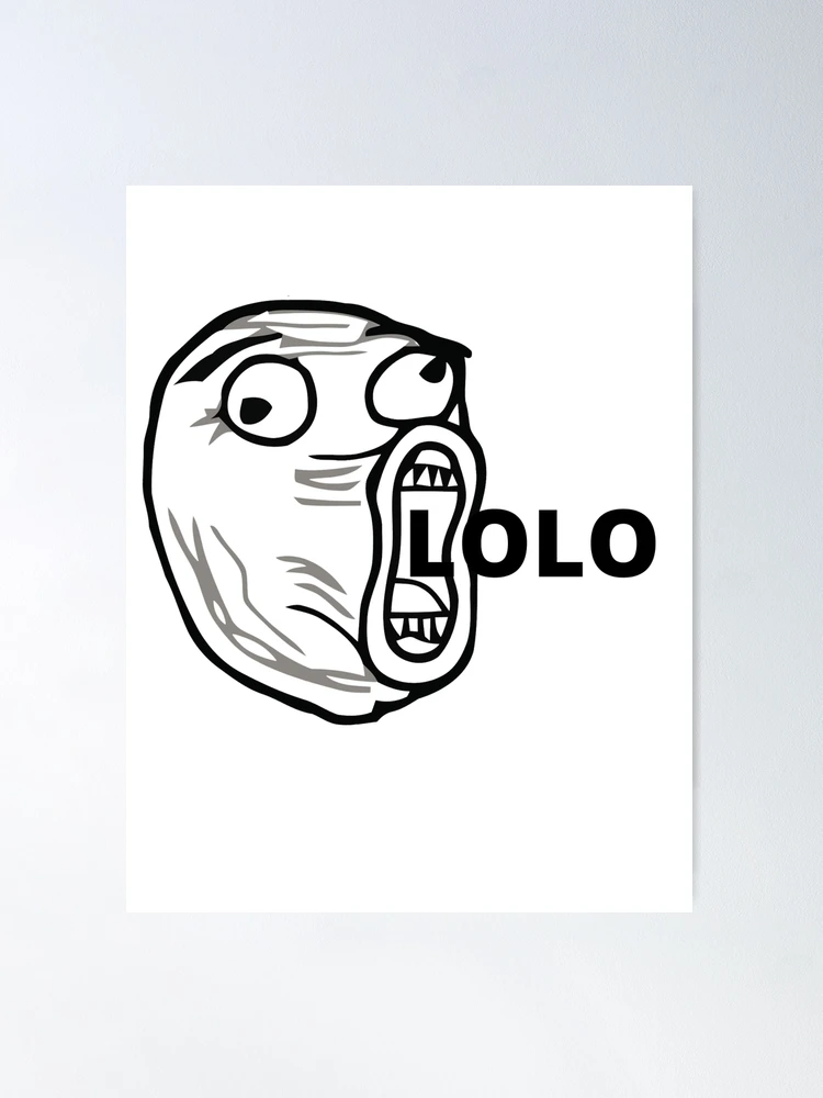 Top LEL Troll Face Poster for Sale by lolhammer