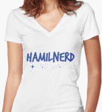 Hamilnerd Constellation Women's Fitted V-Neck T-Shirt