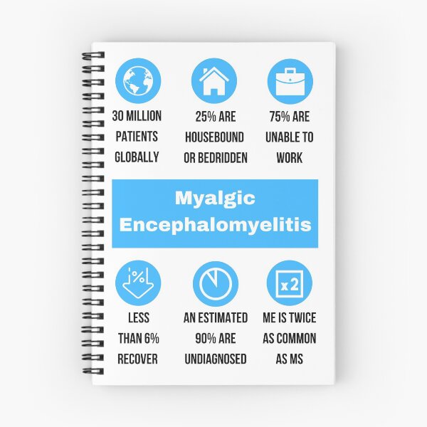 Artikelvorschau, ME / CFS-Bewusstsein: Blaue myalgische Enzephalomyelitis-Statistik (schwarzer Text) entworfen und verkauft von Chantelle Spies.