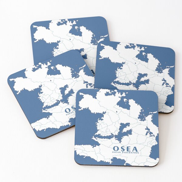 Item preview, Osea Map (White and blue) designed and sold by enriquepma.