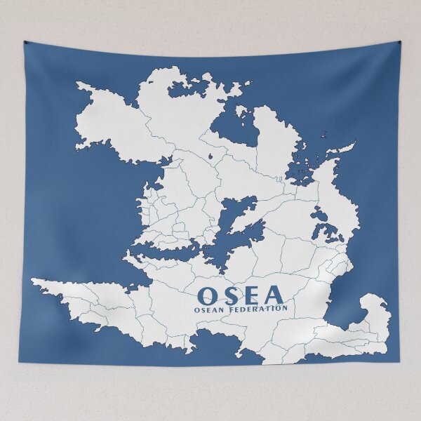 Item preview, Osea Map (White and blue) designed and sold by enriquepma.