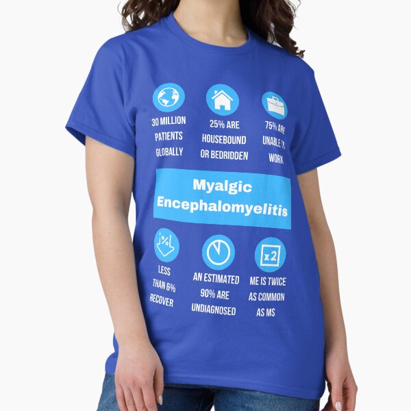 Item preview, ME/CFS Awareness: Blue Myalgic Encephalomyelitis Statistics (white text) designed and sold by Chantelle  Spies.