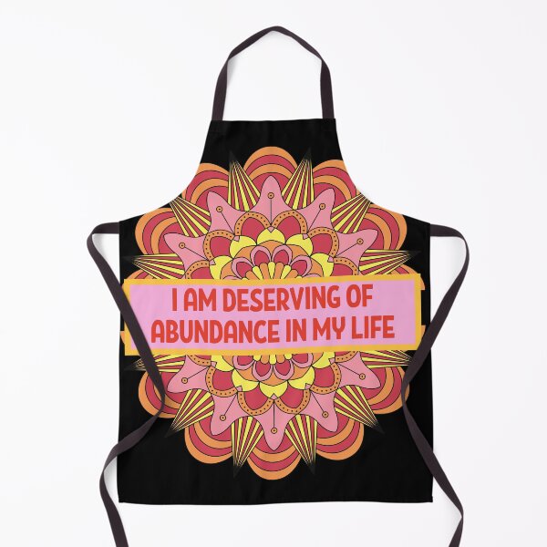 Item preview, I am deserving of abundance in my life Mandala positive affirmations designed and sold by dreamofdenim.