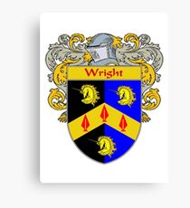 Wright Coat of Arms / Wright Family Crest Canvas Print