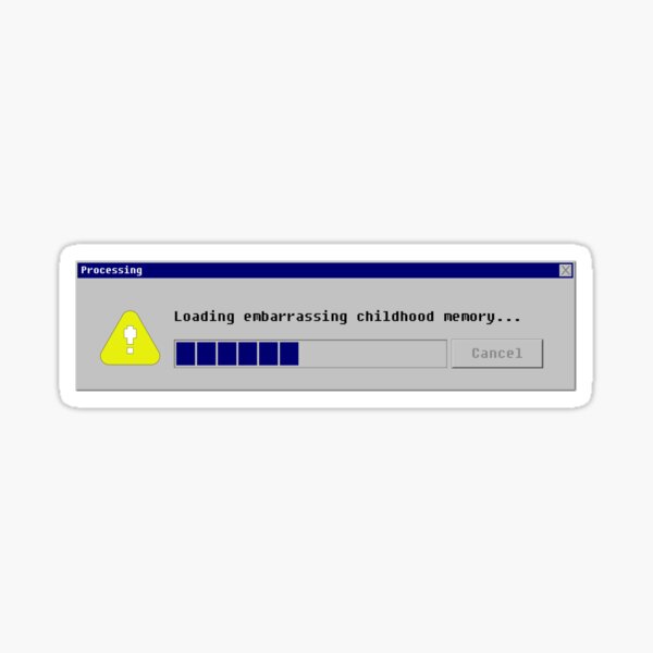 Vista previa del artículo con la obra «Error de procesamiento de Windows 95», diseñado y vendido por themewbert.