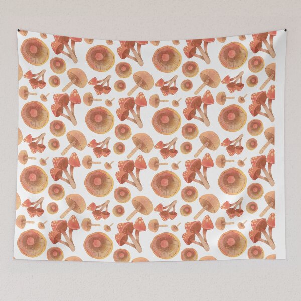 Item preview, Hand Drawn Mushroom Pattern Fungi Texture designed and sold by SoccaTamam.