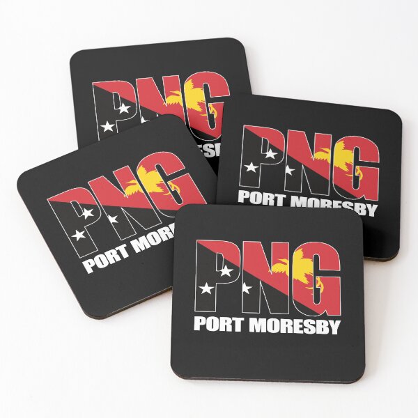 Item preview, Port Moresby with Papua New Guinea Flag designed and sold by PNG-pikinini.