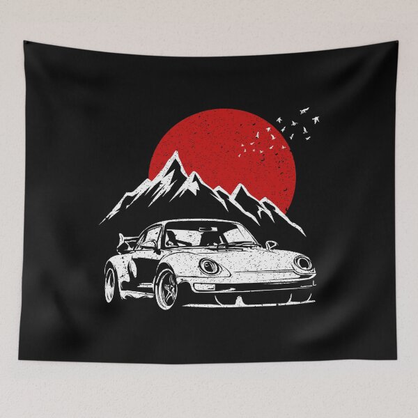 Item preview, Vintage Retro Sunset 80s Motor Car Design designed and sold by NomYen ..