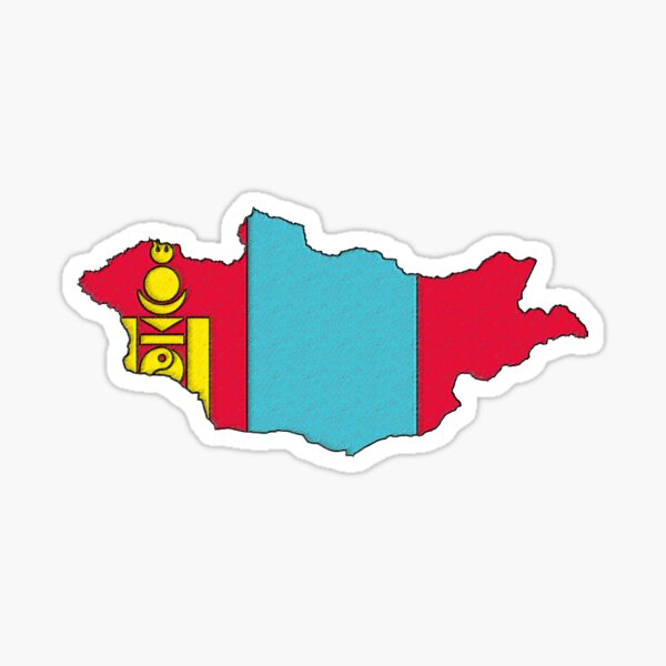 Aperçu de l'œuvre Carte de la Mongolie avec le drapeau mongol créée et vendue par Havocgirl.