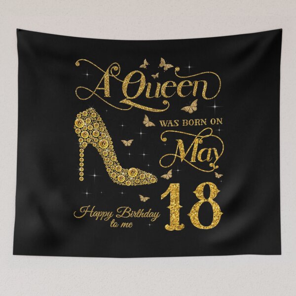 Item preview, A Queen Was Born On May 18 Happy Birthday To Me 18th May Gift  designed and sold by venitamara.
