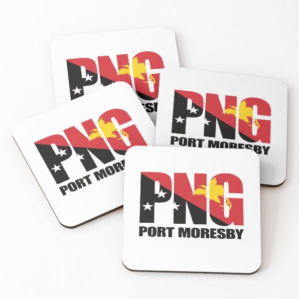 Item preview, Port Moresby with Papua New Guinea Flag designed and sold by PNG-pikinini.