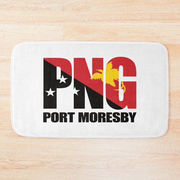 Item preview, Port Moresby with Papua New Guinea Flag designed and sold by PNG-pikinini.
