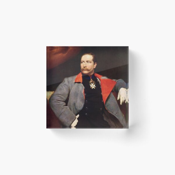 Kaiser Wilhelm II in a gray military coat - Max Koner 1892 Acrylic Block