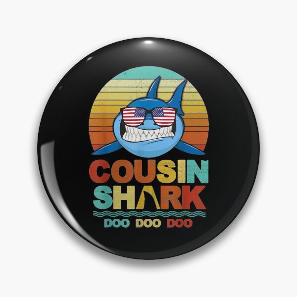 Item preview, Retro Cousin Shark Fathers Day From Wife Son Daughter Gift  designed and sold by venitamara.