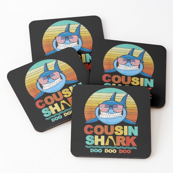 Item preview, Retro Cousin Shark Fathers Day From Wife Son Daughter Gift  designed and sold by venitamara.