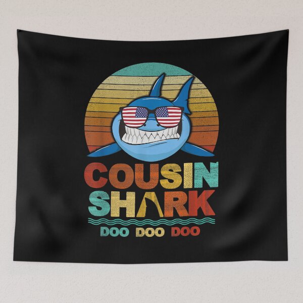 Item preview, Retro Cousin Shark Fathers Day From Wife Son Daughter Gift  designed and sold by venitamara.