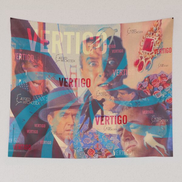 Item preview, Alfred Hitchcock Vertigo with James Stewart, thriller, officially licensed fan art designed and sold by Mauswohn.