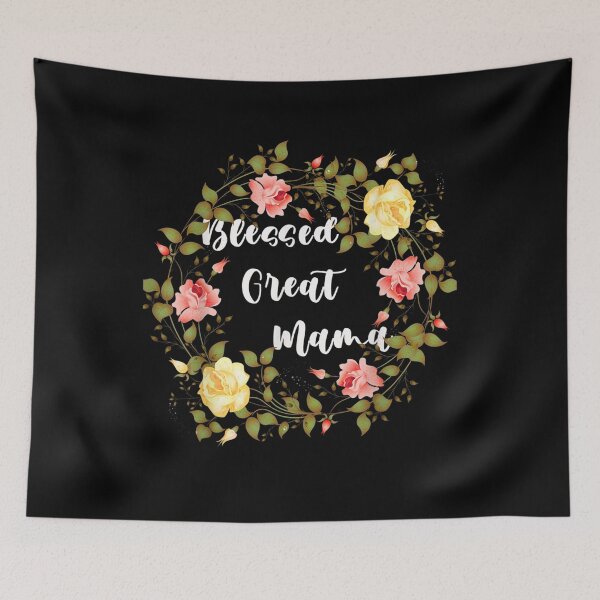 Item preview, Womens Blessed Great Mama Floral Grandma Mother's Day Gift  designed and sold by venitamara.